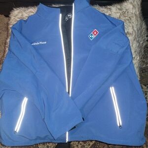 Domino's Pizza Winter Jacket Pen Pockets Water Proof Wind Proof 4XL Blue/Black